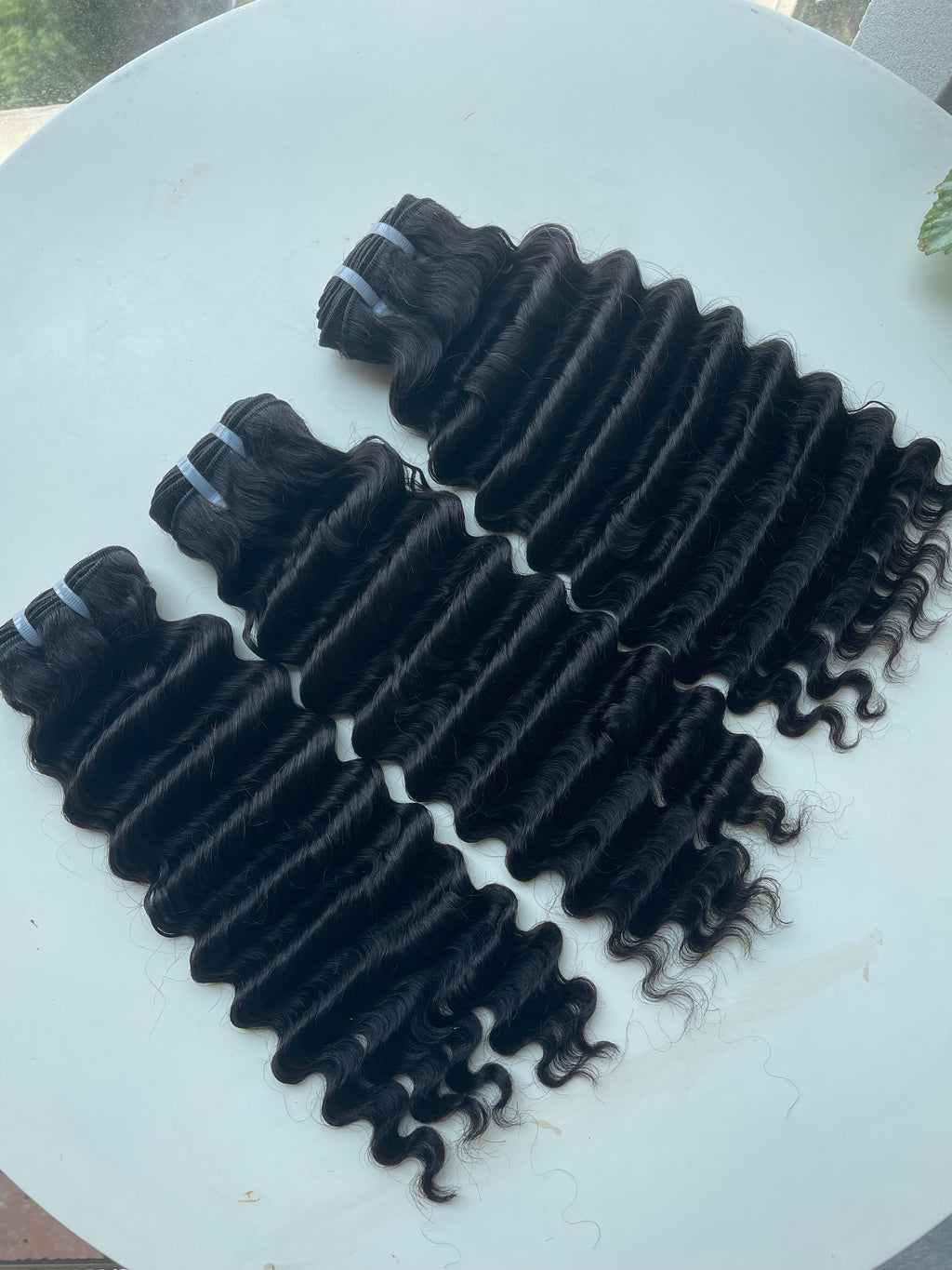One Donor Raw Hair Top Quality Double Drawn Deep Wave Hair Bundle