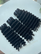 One Donor Raw Hair Top Quality Double Drawn Deep Wave Hair Bundle