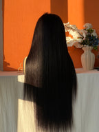 Premium Virgin Hair HD 5x5 Lace Closure Wig Straight Human Hair Wig 200% Density Pre Plucked Invisible Lace