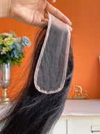 HD 2x6 Lace Closure Human Hair Swiss Lace Straight Body Wave