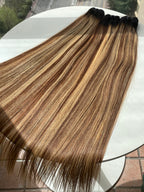 Raw Hair Double Drawn Top Quality Straight Hair Bundle Highlight Color