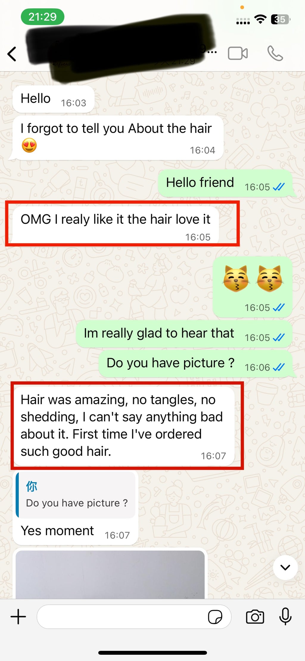 Hair Feedback