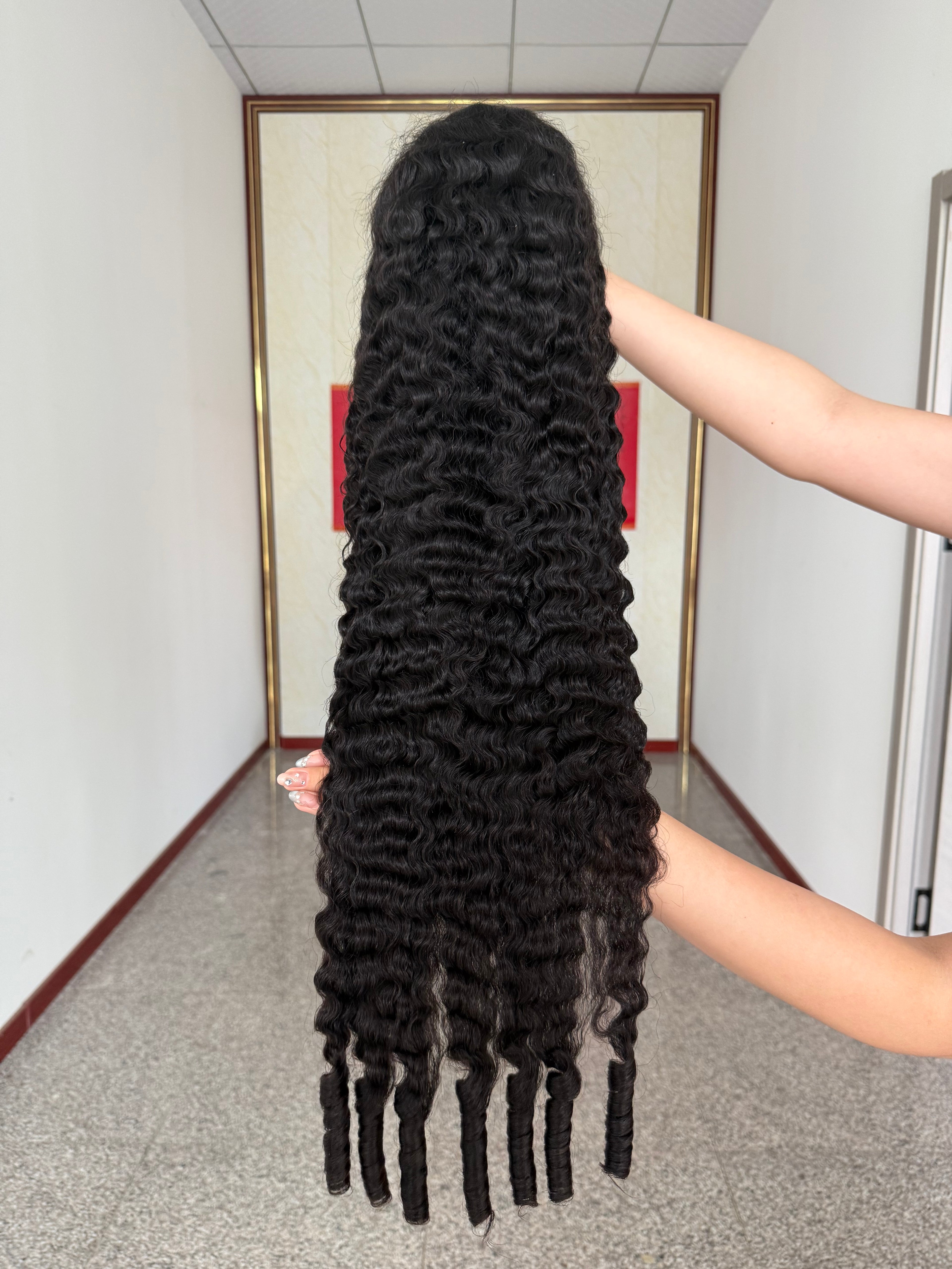 Premium Virgin Hair HD 13x4 Full Frontal Wig 200% Density Burmese Curly