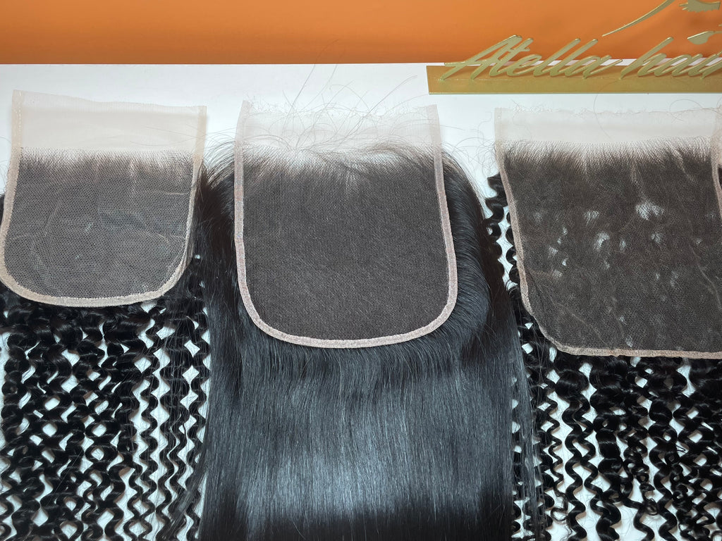 HD 5x5 Lace Closure Human Hair Swiss Lace Deep Wave Deep Curly
