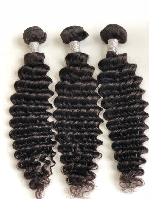 10A Virgin Hair Bundles Deep Wave 100% Human Hair