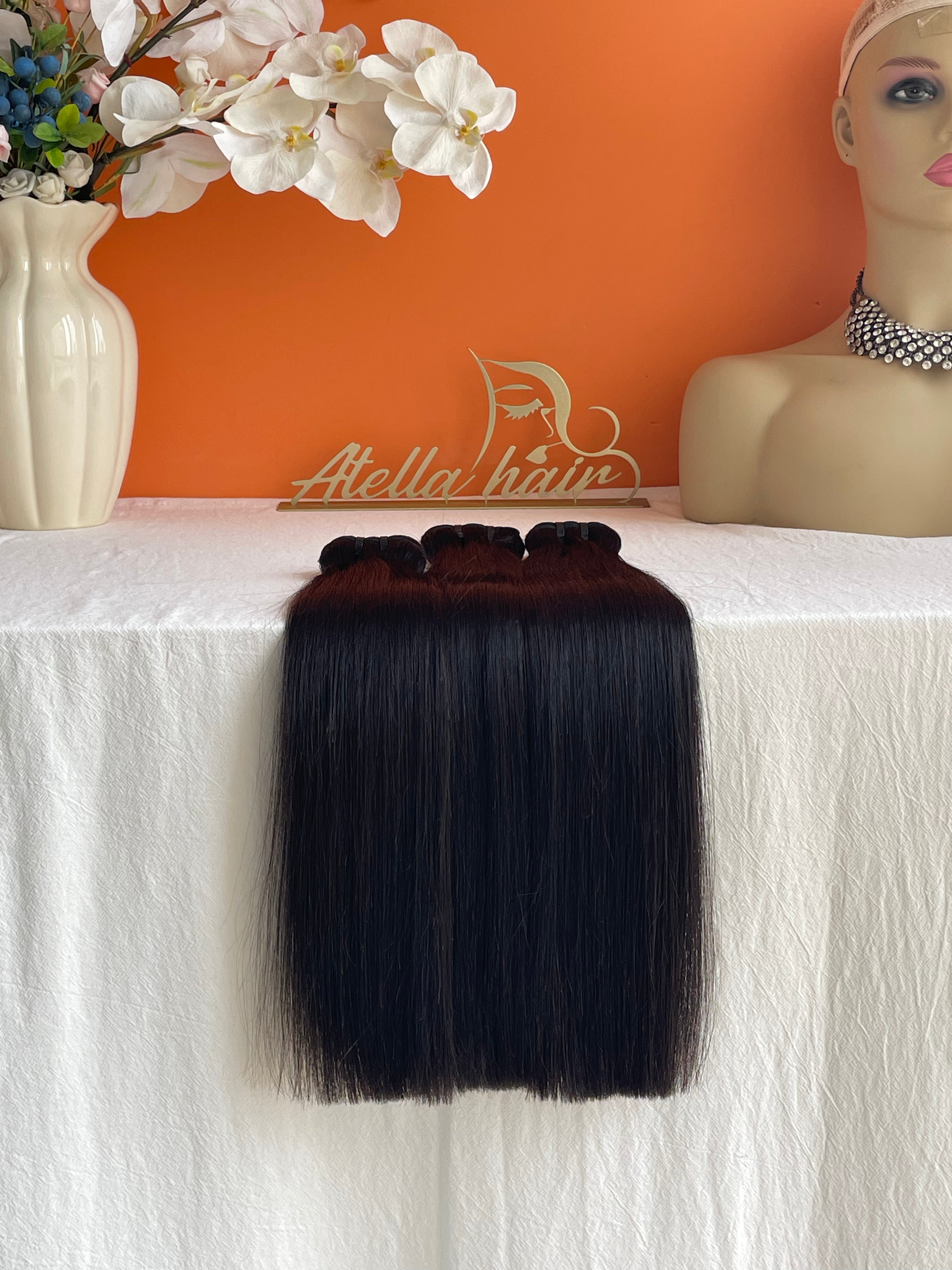 One Donor Raw Hair Top Quality Double Drawn Straight Hair Bundle