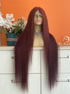 Customized Color 13x4 Lace Frontal Wig Transparent Lace 200% Density Straight