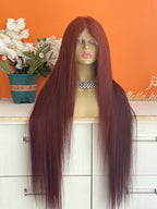 Customized Color 13x4 Lace Frontal Wig Transparent Lace 200% Density Straight