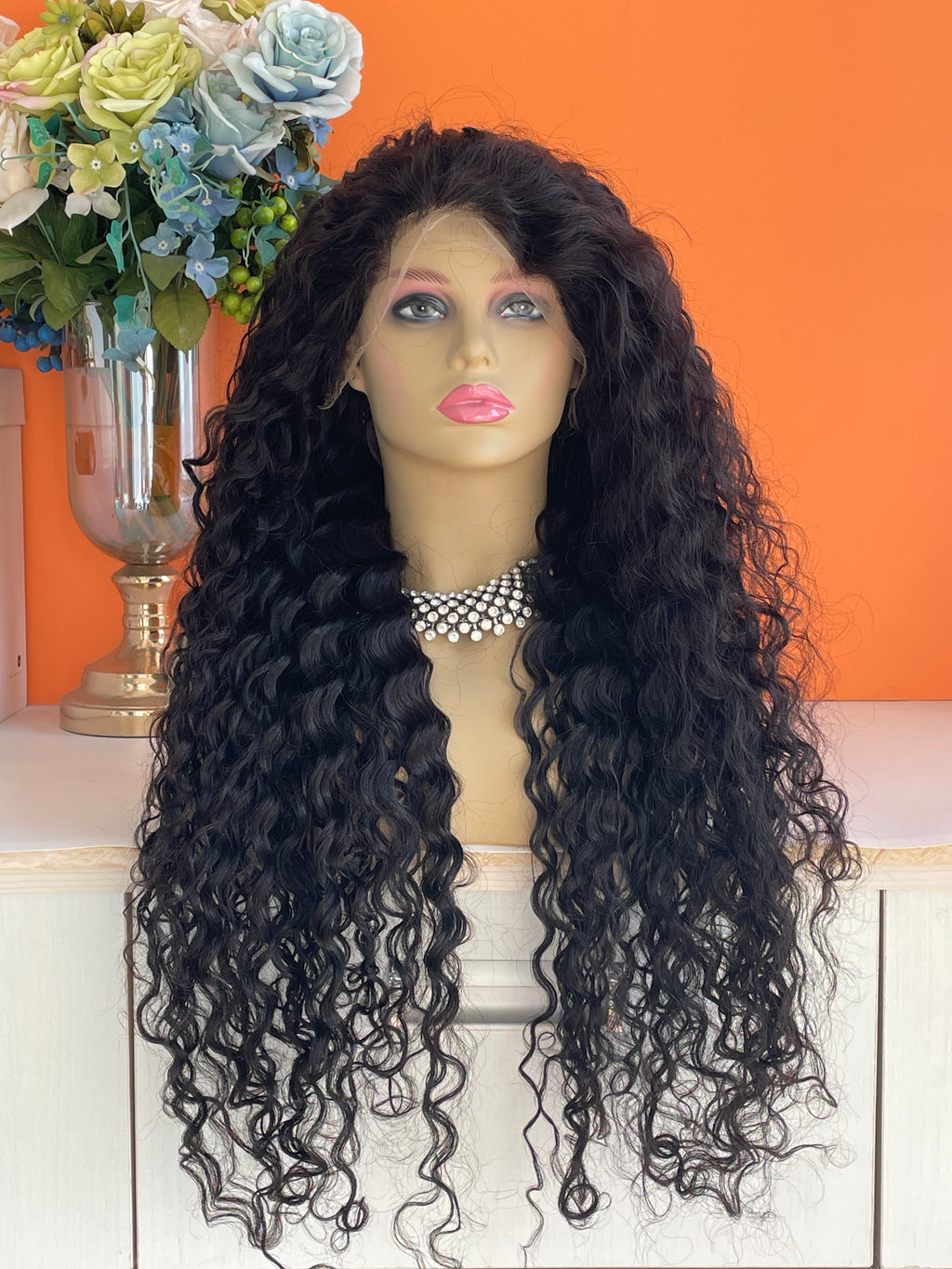 Premium Virgin Hair HD 13x4 Full Frontal Wig 200% Density Water Wave