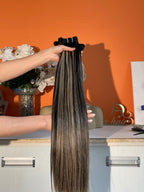 Raw Hair Double Drawn Top Quality Straight Hair Bundle Highlight Color 1b/4#+27#