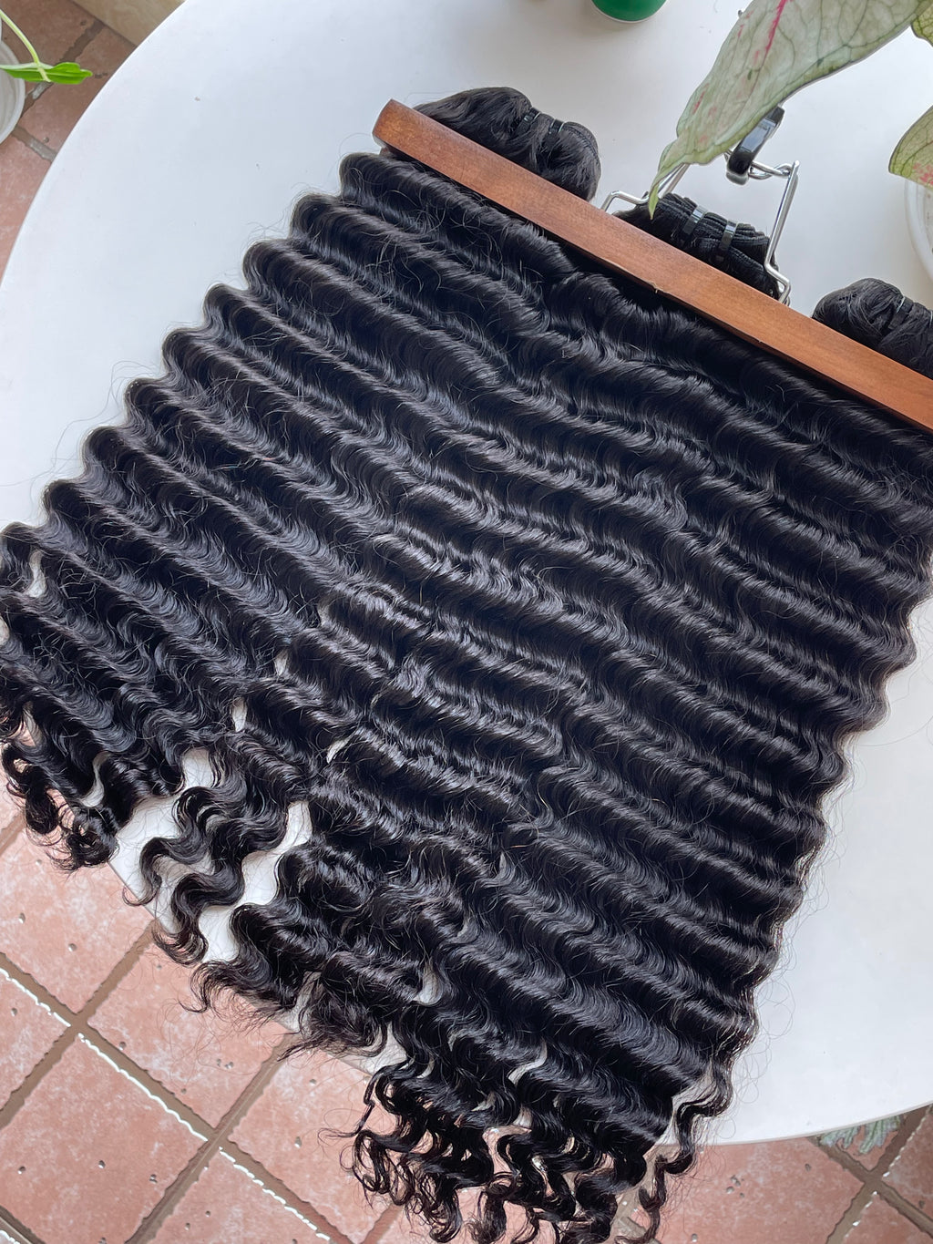 One Donor Raw Hair Top Quality Double Drawn Deep Wave Hair Bundle