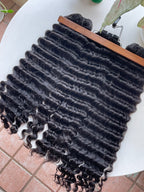 One Donor Raw Hair Top Quality Double Drawn Deep Wave Hair Bundle
