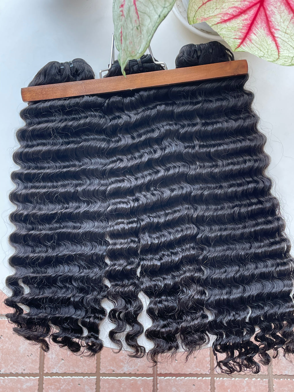 One Donor Raw Hair Top Quality Double Drawn Deep Wave Hair Bundle