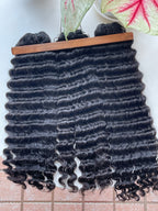 One Donor Raw Hair Top Quality Double Drawn Deep Wave Hair Bundle
