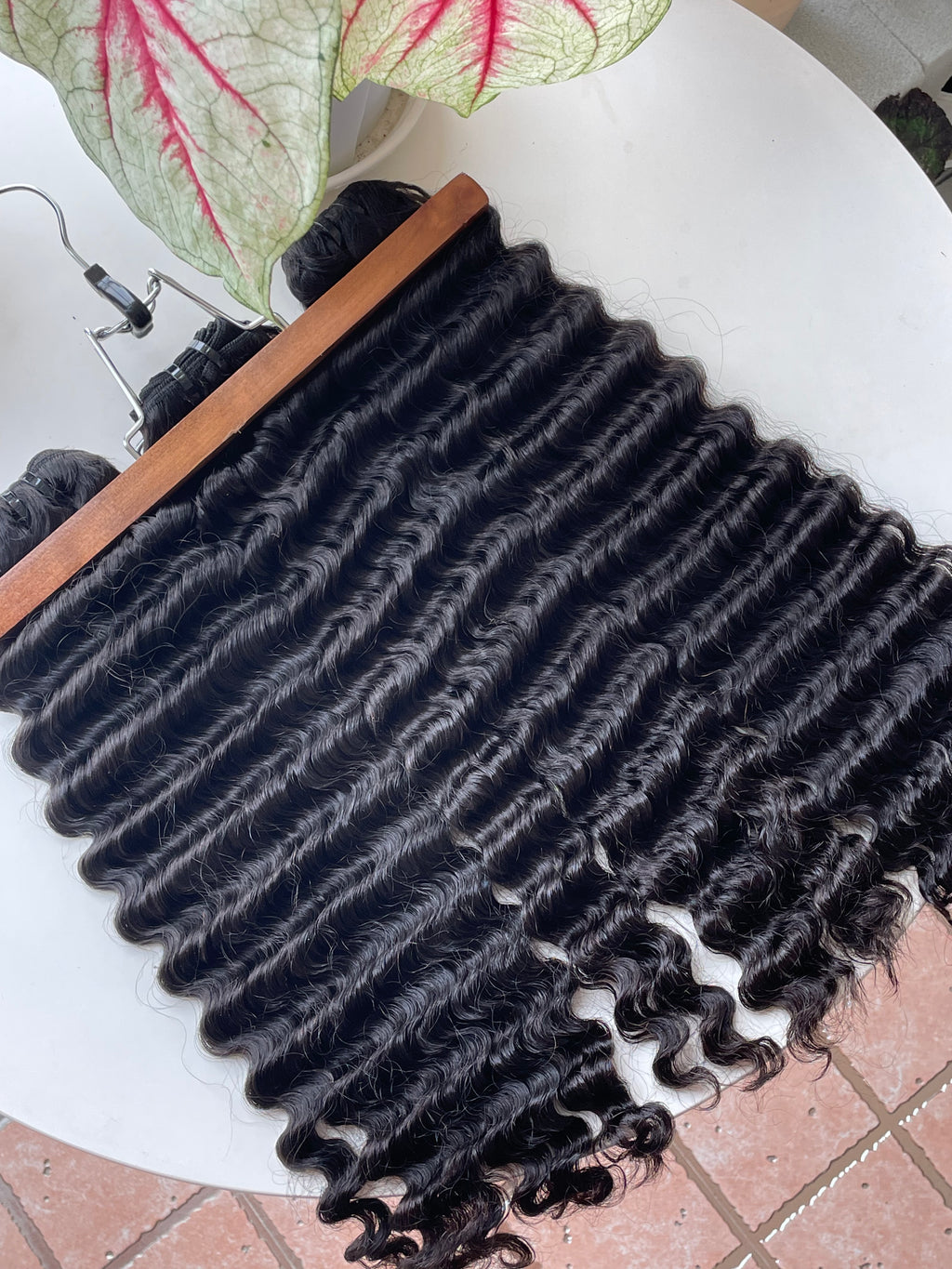 One Donor Raw Hair Top Quality Double Drawn Deep Wave Hair Bundle