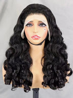 BOUNCY WAVY 13X4 TRANSPARENT LACE WIG HIGH DENSITY