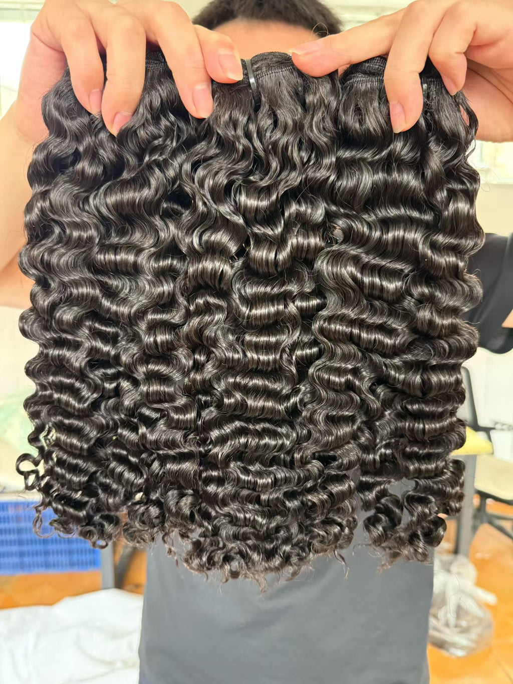 One Donor Raw Hair Top Quality Hair Bundle Double Drawn Burmese Curly