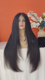 Premium Virgin Hair HD 5x5 Lace Closure Wig Straight Human Hair Wig 200% Density Pre Plucked Invisible Lace