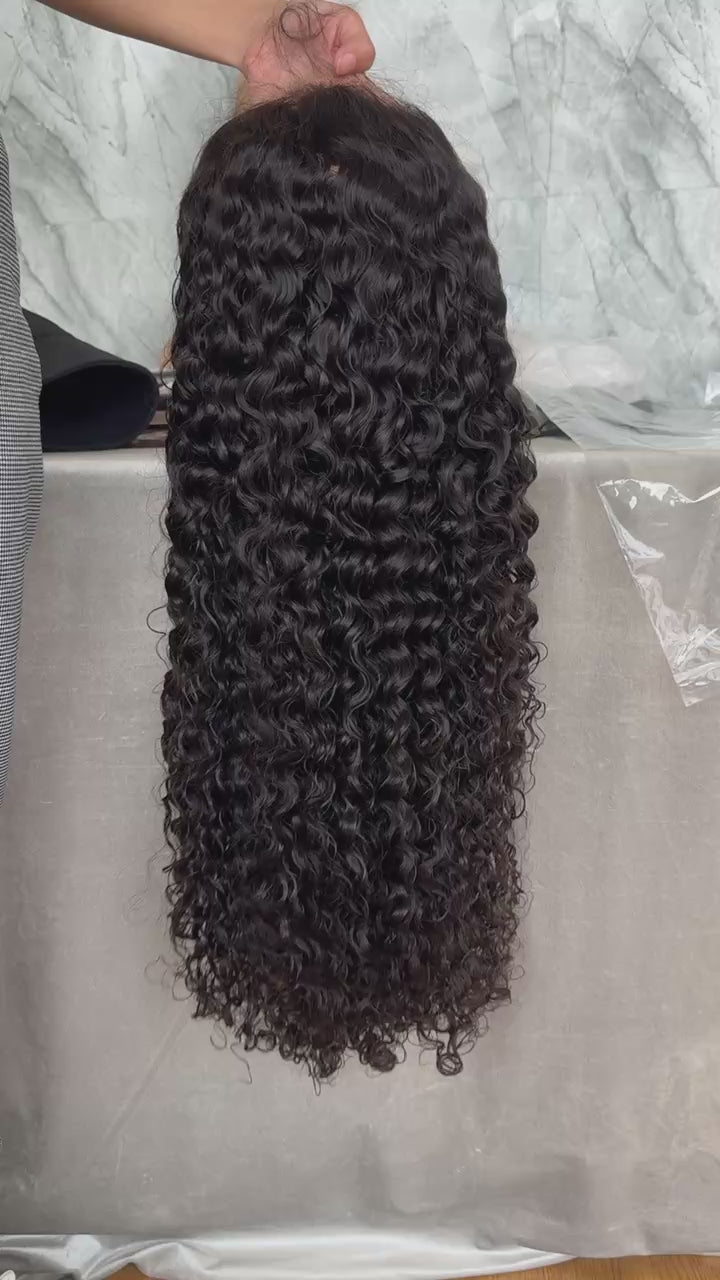 Premium Virgin Hair HD 13x4 Full Frontal Wig 200% Density Water Wave